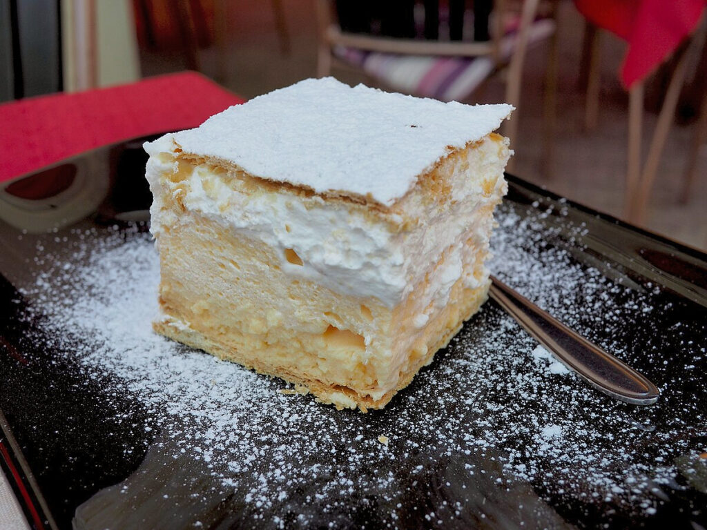 Bled cremschnitte (Slovenia)